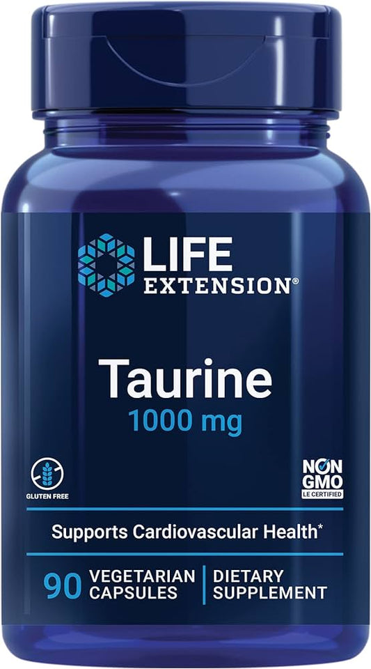 Taurine  1000 mg, 90 vegetarian capsule LIFE EXTENSION