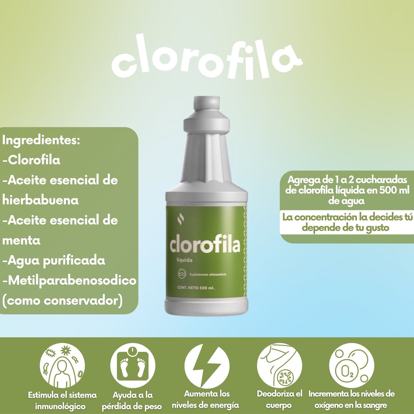 Clorofila Liquida 500ml