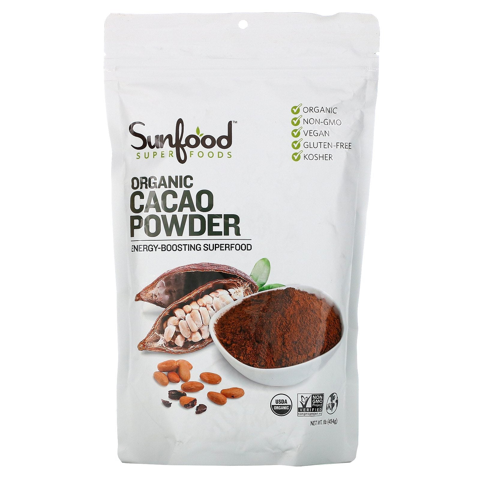 Sunfood Organic Cacao Powder 454 g