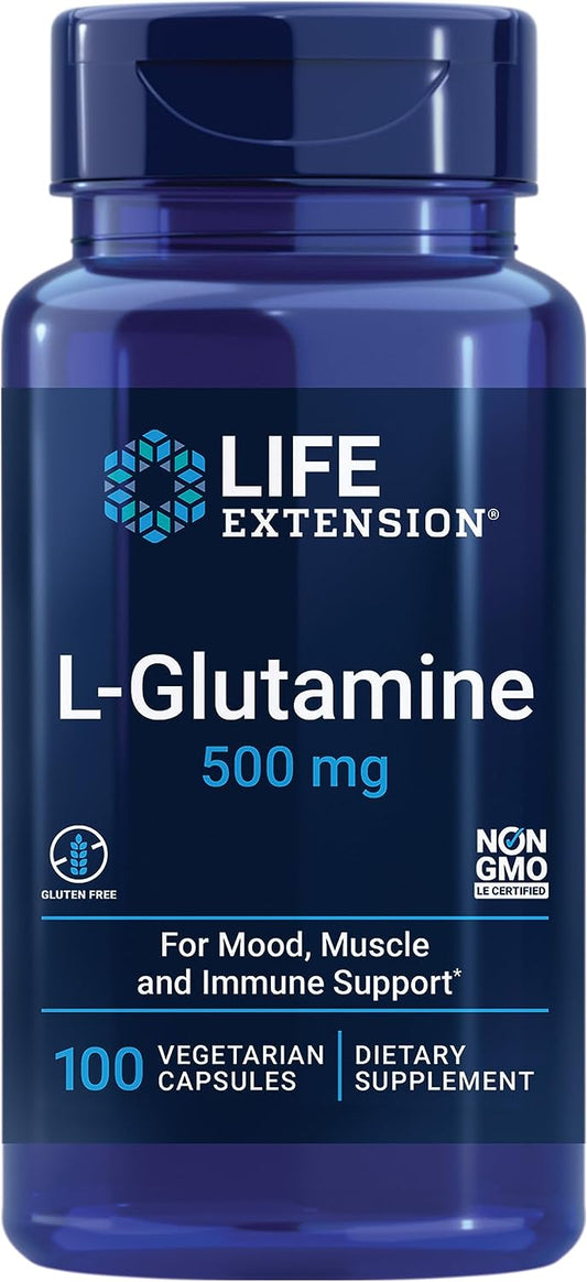 Life Extension L-Glutamina 500 mg 100 capsulas