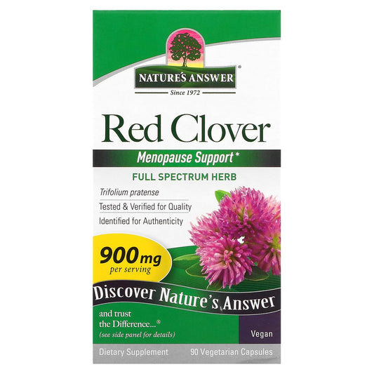 Nature's Answer Red Clover Menopause Support -- 90 Vegetarian Capsules