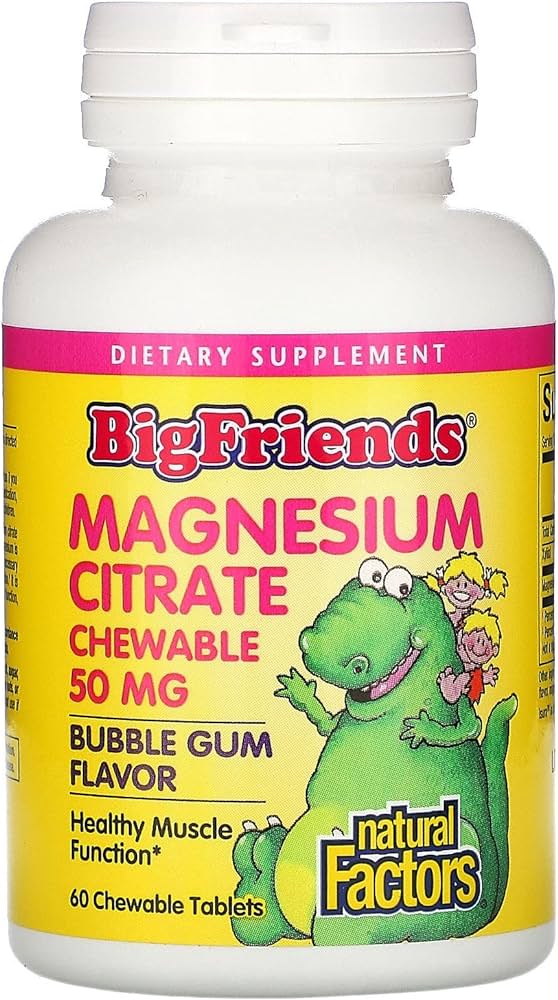 Natural Factors BigFriends® Magnesium Citrate 50 mg - 60 Chewable Tabs