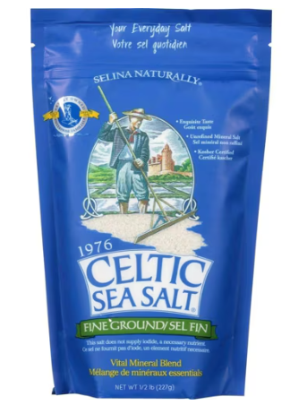 Selina Naturally Celtic Sea Salt Fine Ground Bagged -- 0.5 lb