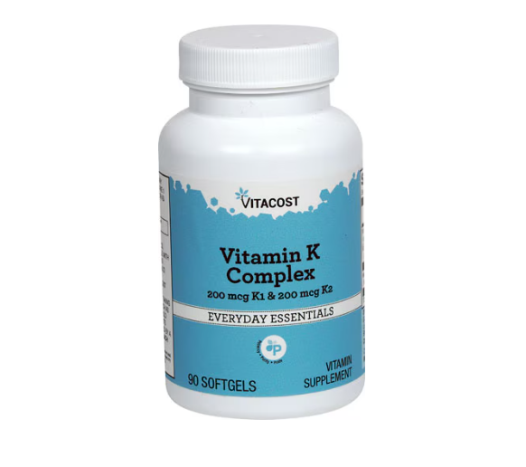 Vitacost Vitamin K Complex with (200 mcg) K1 & (200 mcg) K2 -- 90 Softgels