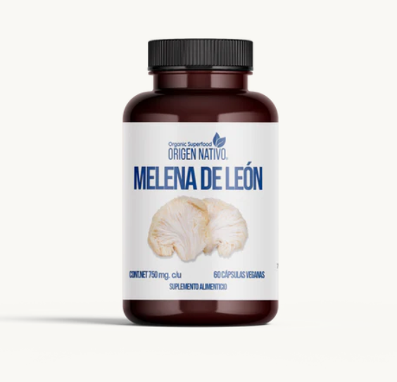 Hongo Melena de León orgánico en cápsulas ORIGEN NATIVO