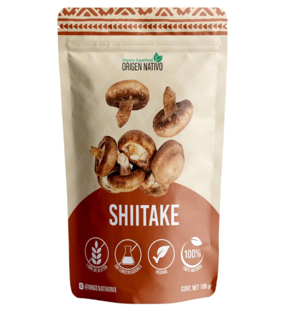 Origen Nativo  Hongo Shiitake Orgánico en polvo