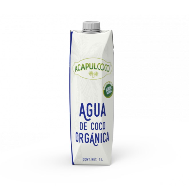 Calahua Acapulcoco Agua de Coco Orgánica de 1L