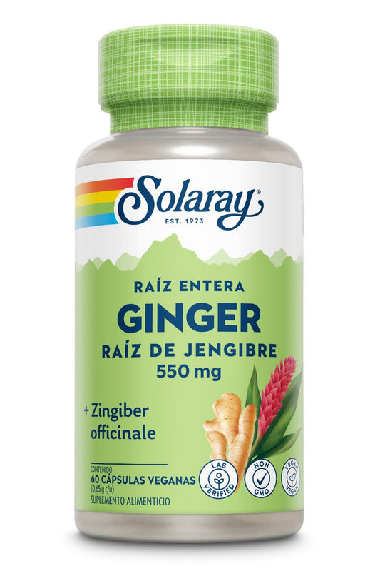 Solaray Ginger 550mg 60 cápsulas