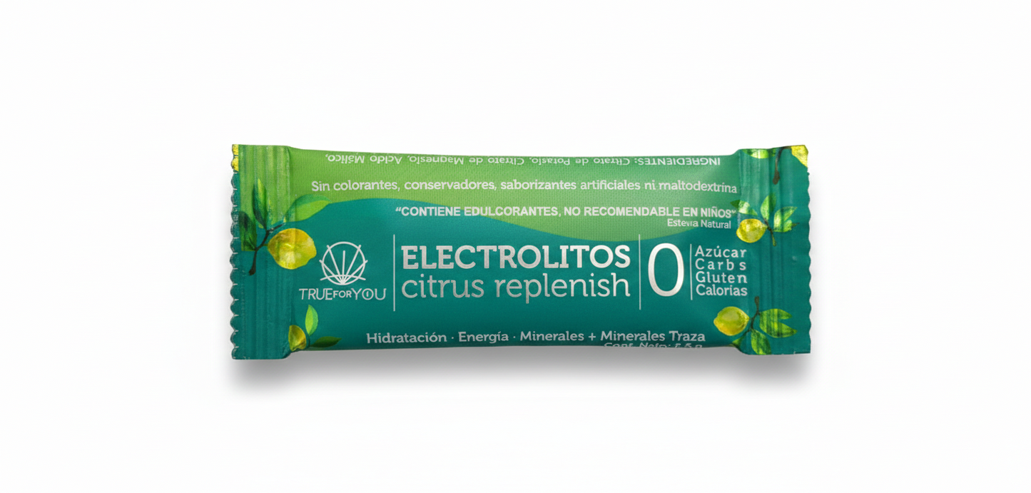 ELECTROLITOS TRUE FOR YOU CITRUS REPLENISH CONT.NETO:6.5 GR