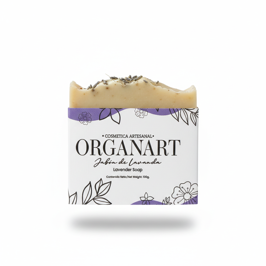 JABON DE LAVANDA ARTESANAL ORGANART 100 GR