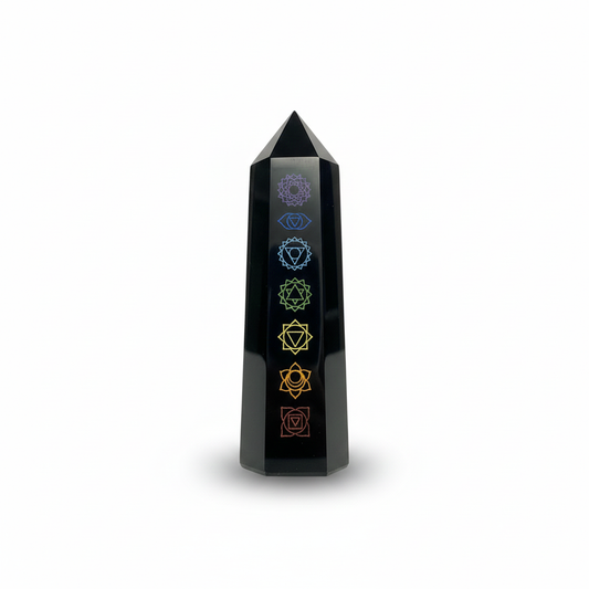 PUNTA OBSIDIANA CHAKRAS SAGITARIA