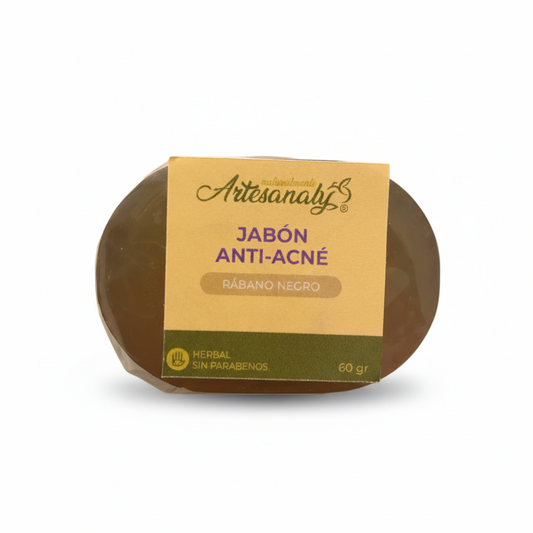 JABON ANTI-ACNE RABANO NEGRO 60 GR ARTESANALY