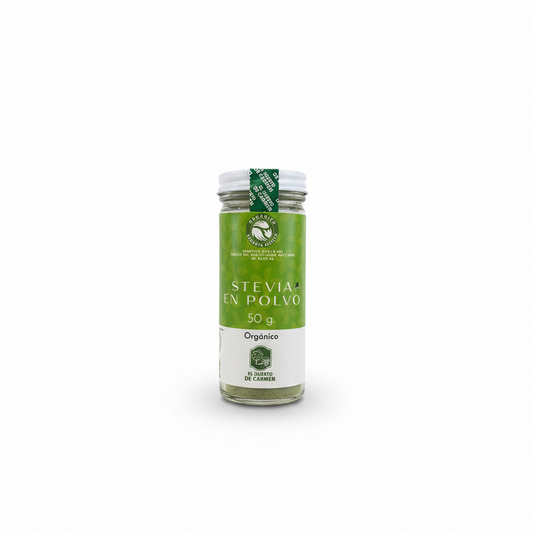 STEVIA EN POLVO FRASCO 50 GR EL HUERTO DE CARMEN