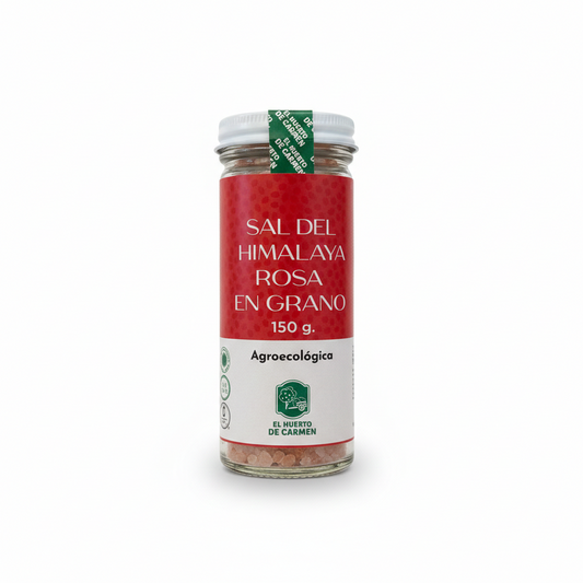 SAL DE HIMALAYA ROSA EN GRANO FRASCO 150 GR EL HUERTO DE CARMEN
