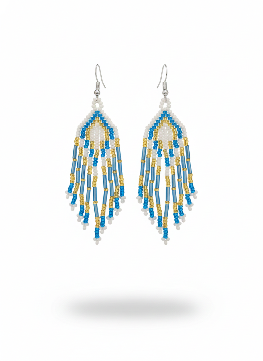 Arete huichol fleco chico SAGITARIA