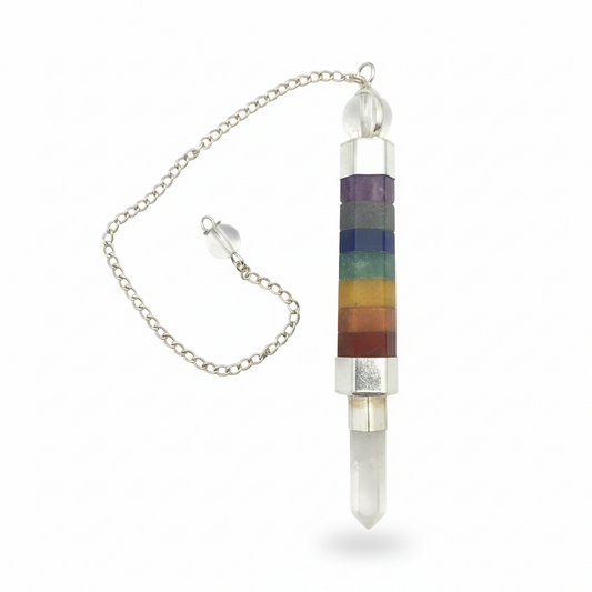 PENDULO CHKRA/PUNTA CUARZO SAGITARIA