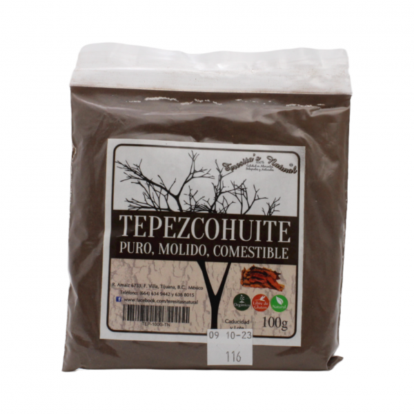 Tepezcohuite puro, molido, comestible 100 g