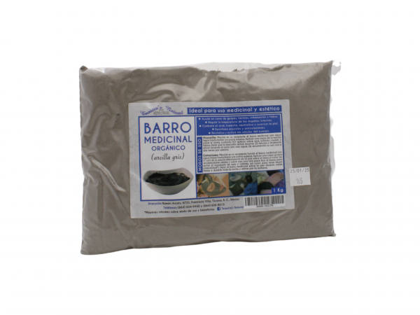Barro medicinal orgánico (arcilla gris) 1 kg