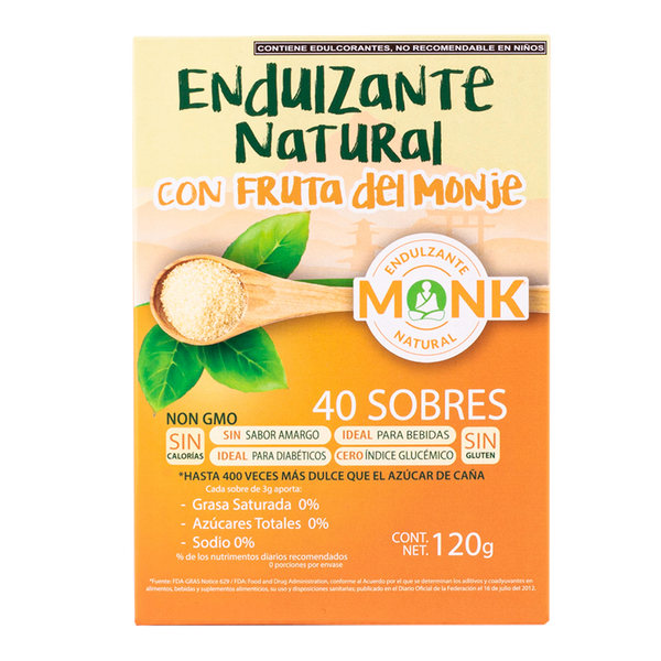 Endulzante Natural Monk Fruit 40 sobres