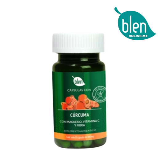 curcuma con magnesio vitamina c y fibra 60 caps BLEN