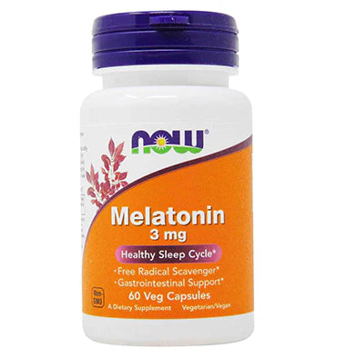 NOW Melatonin -- 3 mg - 60 Vegetarian Capsules