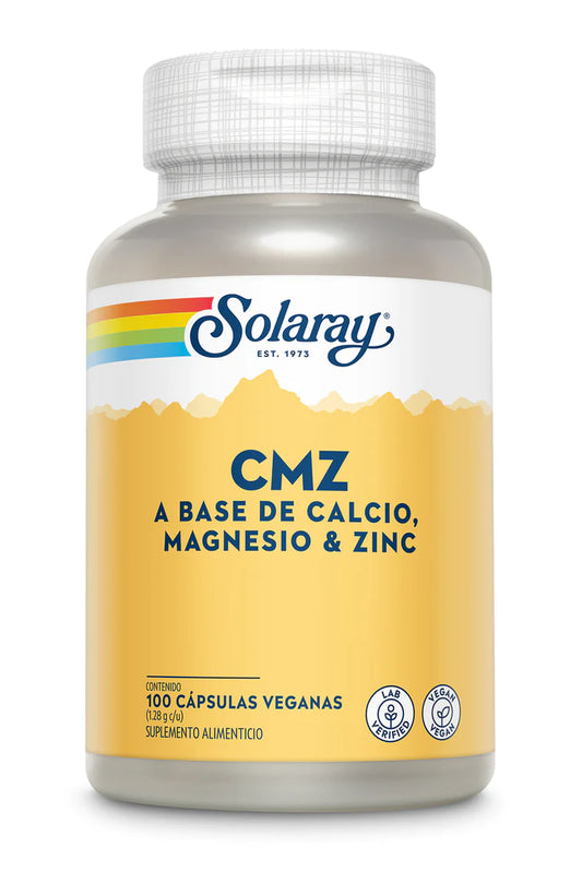 SOLARAY CMZ a base de Calcio, Magnesio & Zinc / 100 cápsulas.