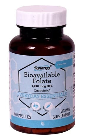 Vitacost-Synergy Bioavailable Folate Quatrefolic®  1240 mcg DFE - 60 Caps