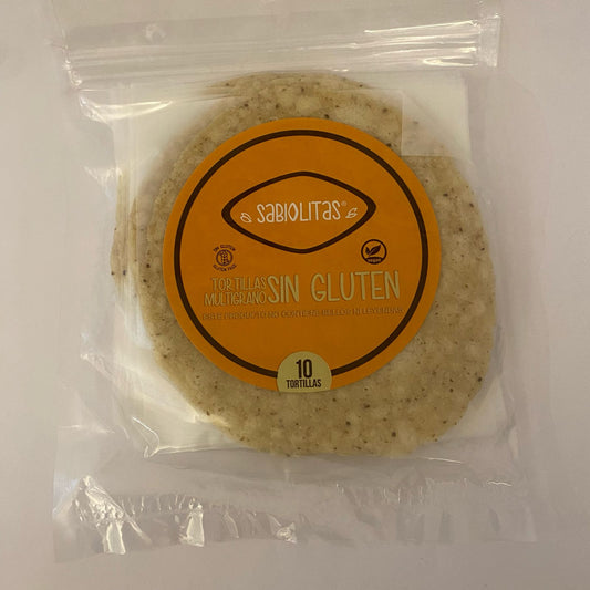 SABIOLITAS TORTILLA TAQUERA MULTIGRANO 10 PZ EL HUERTO DE CARMEN