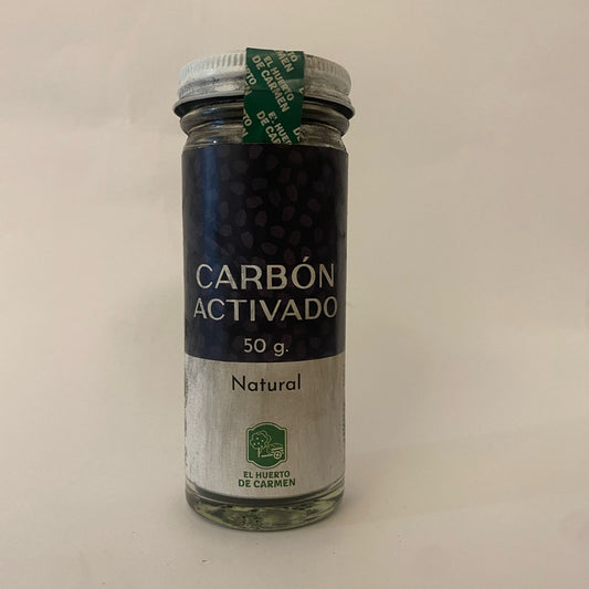 CARBON ACTIVADO MINERAL FRASCO 50 GR EL HUERTO DE CARMEN