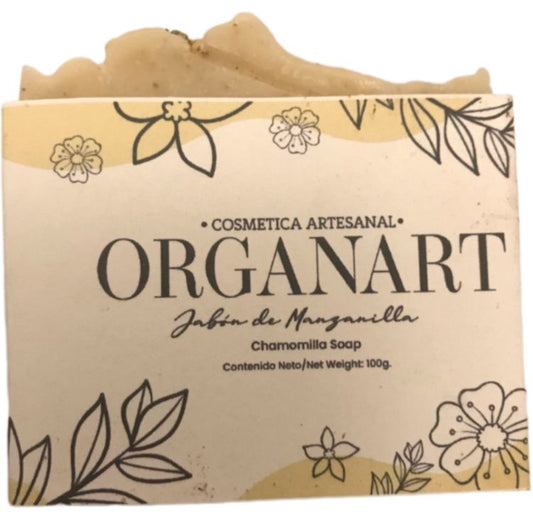 JABON DE MANZANILLA ARTESANAL ORGANART 100 GR
