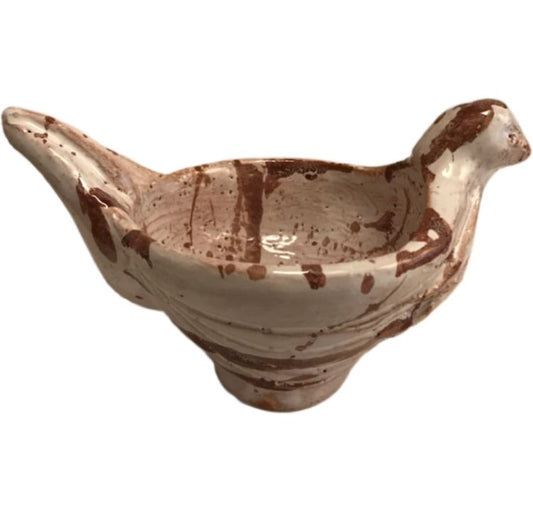 SALSERA CHICA FORMA DE GALLINA DE CERAMICA