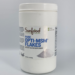 SUNFOOD Suplemento dietético de azufré PURE OPTI-MSM FLAKES 454gr